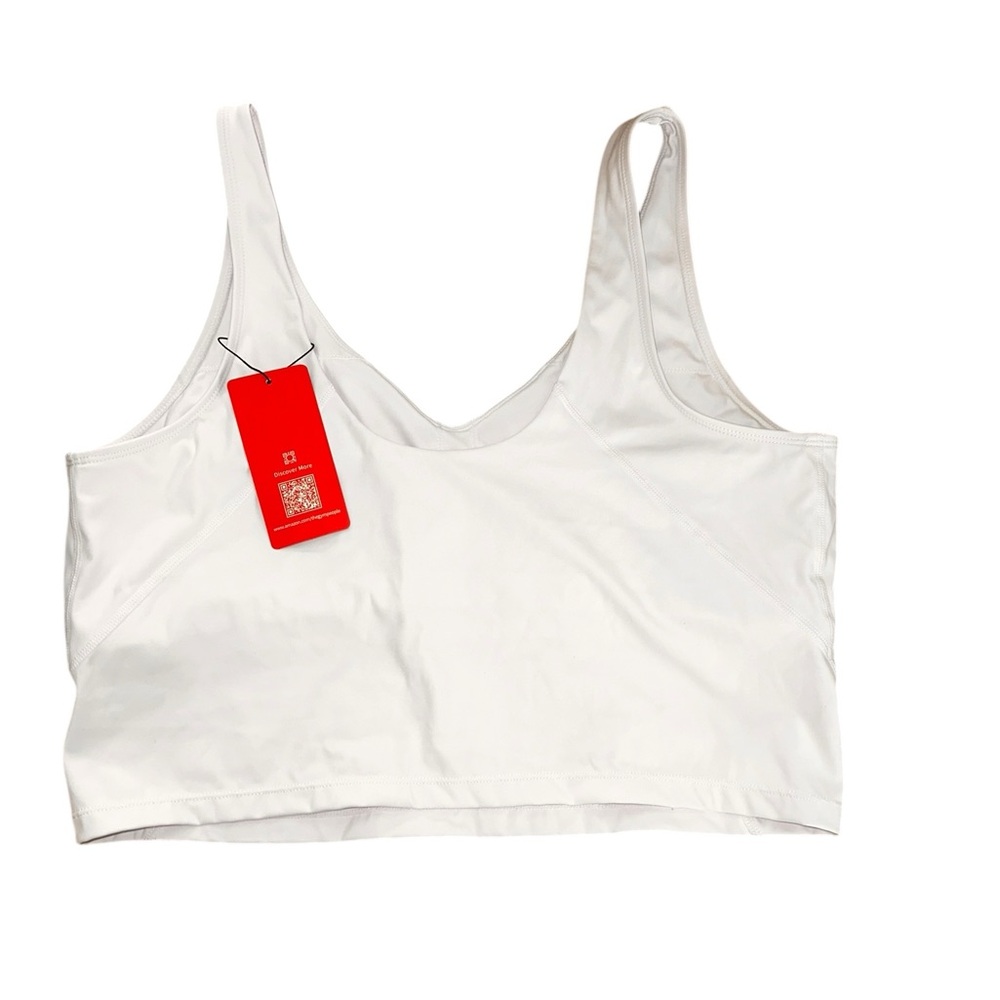 Elegant White Sports Bra - Picture 1 of 4
